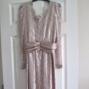 Lace over Satin Dress